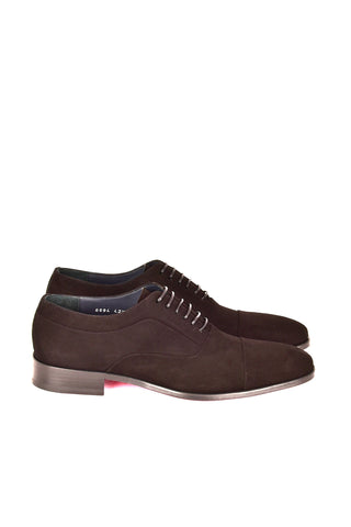 Corrente 6694S Suede Oxford - Black-AmbrogioShoes