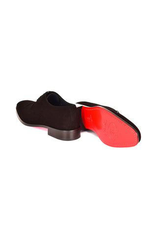 Corrente 6694S Suede Oxford - Black-AmbrogioShoes
