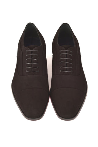 Corrente 6694S Suede Oxford - Black-AmbrogioShoes