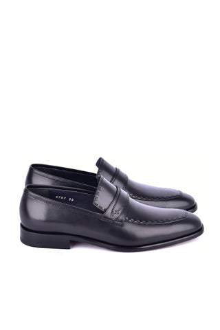 Corrente 6797 Buffalo Loafer - Black-AmbrogioShoes