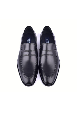 Corrente 6797 Buffalo Loafer - Black-AmbrogioShoes
