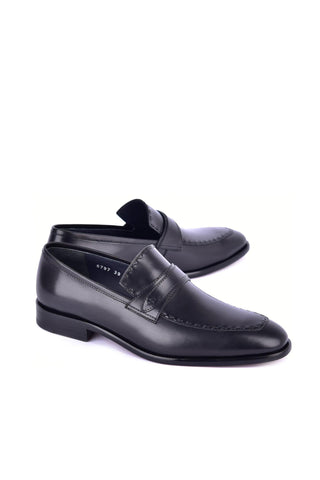 Corrente 6797 Buffalo Loafer - Black-AmbrogioShoes