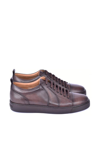 Corrente 7233 Leather Sneaker - Brown-AmbrogioShoes