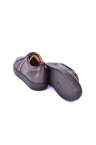 Corrente 7233 Leather Sneaker - Brown-AmbrogioShoes