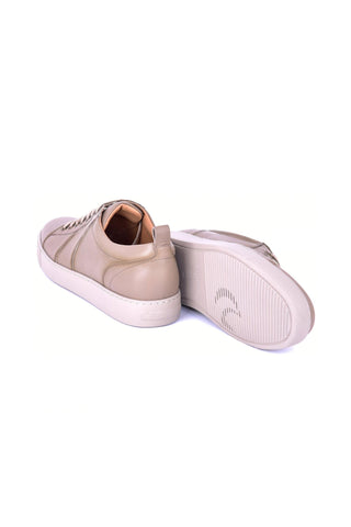 Corrente 7233 Leather Sneaker - Taupe-AmbrogioShoes