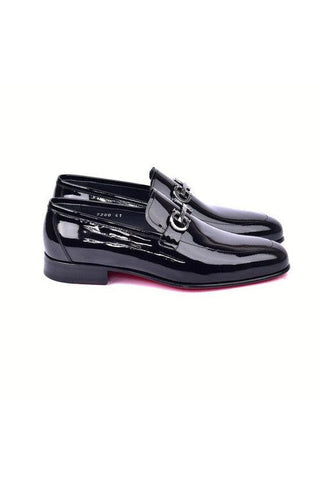 Corrente 7260 Black Patent Horsebit Formal Loafers (CRT1488)-AmbrogioShoes