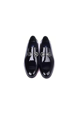 Corrente 7260 Black Patent Horsebit Formal Loafers (CRT1488)-AmbrogioShoes