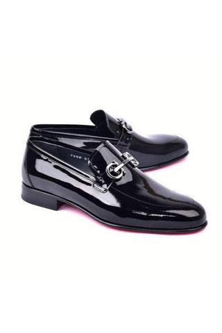 Corrente 7260 Black Patent Horsebit Formal Loafers (CRT1488)-AmbrogioShoes