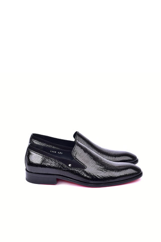 Corrente 7358 Vita Leather Loafer - Black-AmbrogioShoes