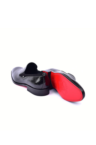 Corrente 7358 Vita Leather Loafer - Black-AmbrogioShoes