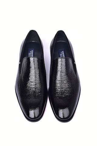 Corrente 7358 Vita Leather Loafer - Black-AmbrogioShoes