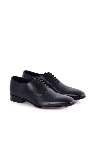 Corrente 7368 Leather Oxford - Black-AmbrogioShoes