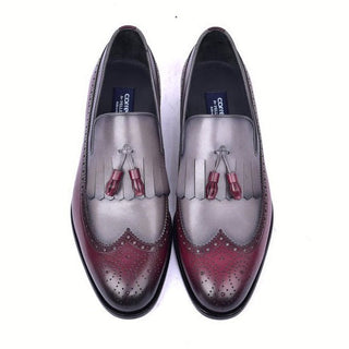 Corrente 7397 Men's Shoes Calf-Skin Leather Wingtip Kiltie Tassel Loafers (CRT1493)-AmbrogioShoes