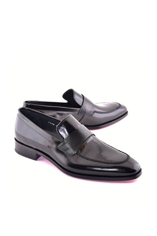 Corrente 7425 Luxe Leather Loafer - Black-AmbrogioShoes