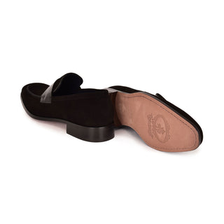 Corrente 7425S Suede Loafer - Black-AmbrogioShoes