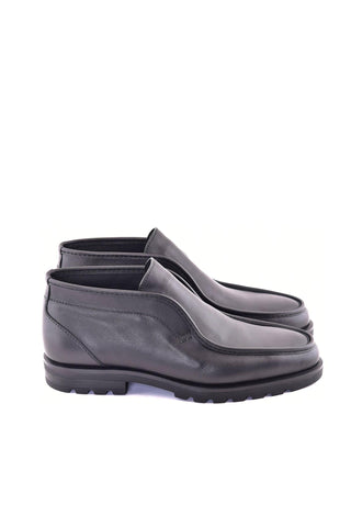 Corrente 7520 Leather Chukka Boot - Black-AmbrogioShoes