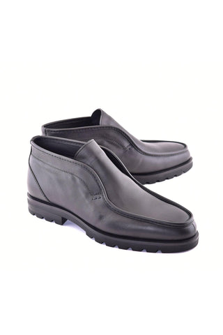 Corrente 7520 Leather Chukka Boot - Black-AmbrogioShoes