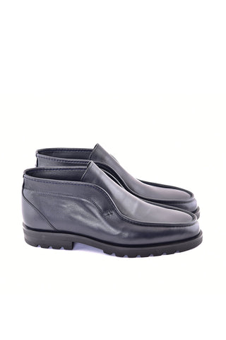 Corrente 7520 Leather Chukka Boot - Navy-AmbrogioShoes