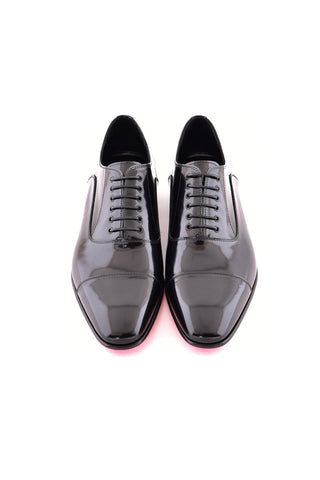 Corrente 7645 Patent Oxford - Black-AmbrogioShoes