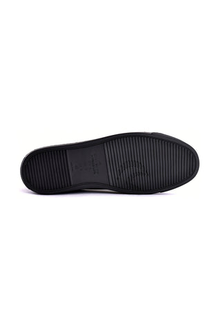 Corrente 7736 Leather Sneaker - Black-AmbrogioShoes