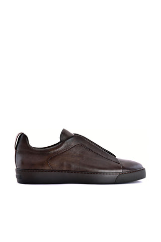 Corrente 7736 Leather Sneaker - Brown-AmbrogioShoes