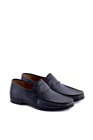 Corrente 7806 Deer Loafer - Navy-AmbrogioShoes