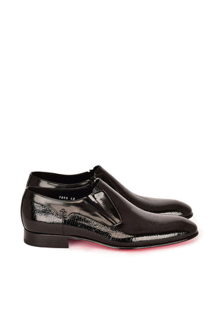 Corrente 7868V Vita Leather Loafer - Black-AmbrogioShoes