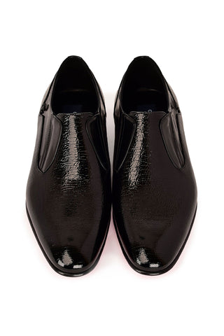 Corrente 7868V Vita Leather Loafer - Black-AmbrogioShoes