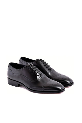 Corrente 7960 Leather Oxford - Black-AmbrogioShoes
