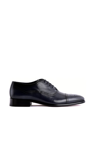 Corrente 7960 Leather Oxford - Navy-AmbrogioShoes
