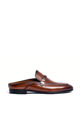 Corrente 8248 Leather Horse-bit Mule - Tan-AmbrogioShoes