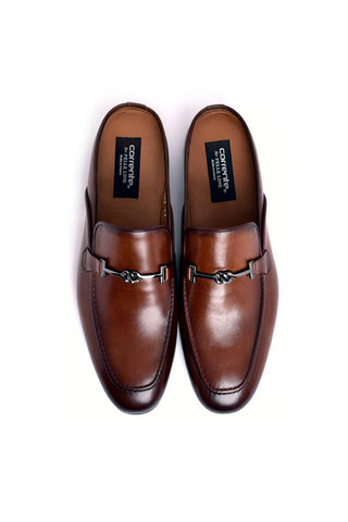 Corrente 8248 Leather Horse-bit Mule - Tan-AmbrogioShoes