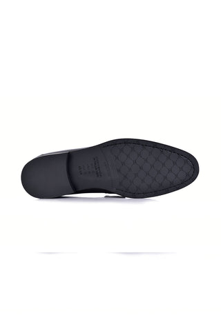 Corrente 8413 Leather Horse-Bit Loafer - Black-AmbrogioShoes