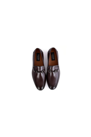 Corrente 8413 Leather Horse-Bit Loafer - Brown-AmbrogioShoes