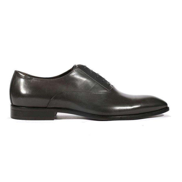 Corvari Designer Mens Shoes Setacalf Antracite Black Nappa Leather Oxfords (COR1001)-AmbrogioShoes