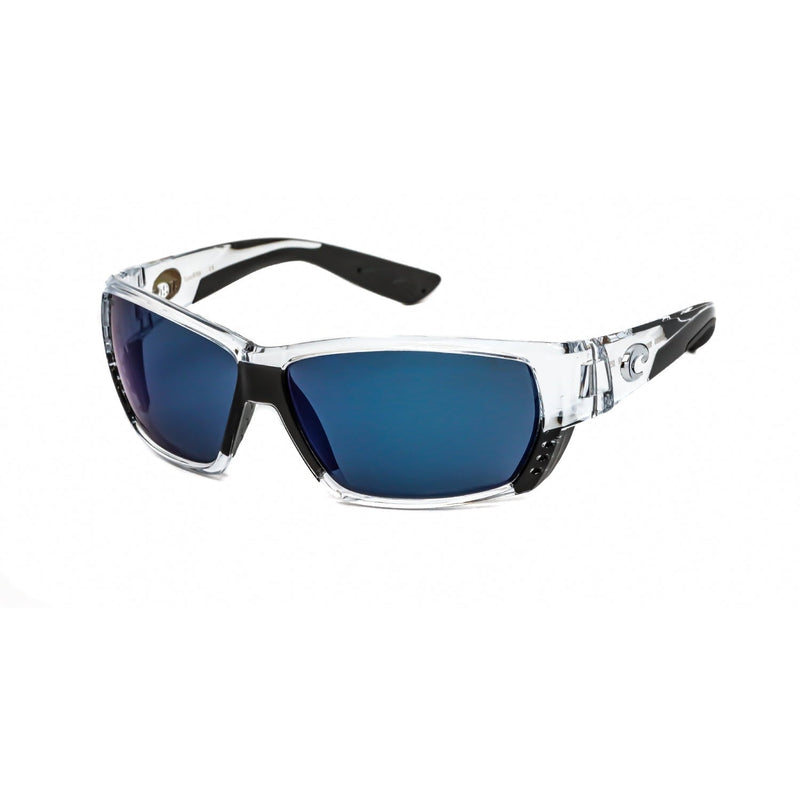 Costa Del Mar TUNA ALLEY Sunglasses Shiny Crystal / Blue Mirror Polarized Unisex-AmbrogioShoes