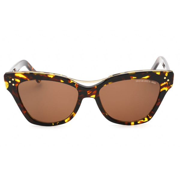 Cutler and Gross CG1283S Sunglasses Gold/Tortoiseshell / Brown-AmbrogioShoes