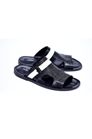 Corrente 5828 Leather Sandal  - Black