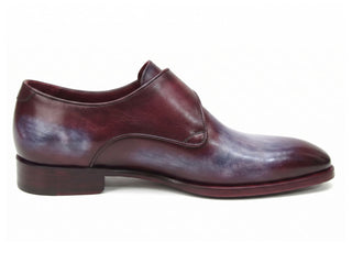 Paul Parkman blue and Bordeaux single monkstrap shoe - view 5