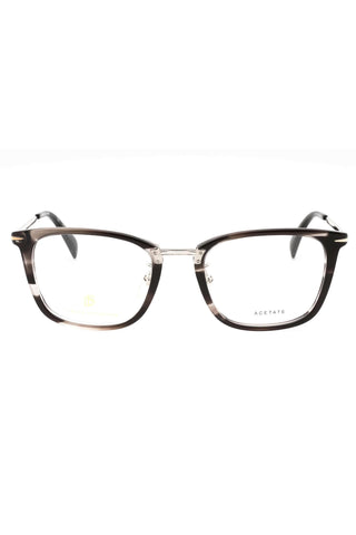 David Beckham DB 7060/F Eyeglasses GREY HORN/Clear demo lens-AmbrogioShoes