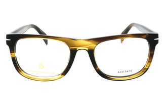 David Beckham DB 7085 Eyeglasses OLIVE STRIPED/Clear demo lens-AmbrogioShoes