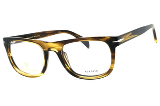David Beckham DB 7085 Eyeglasses OLIVE STRIPED/Clear demo lens-AmbrogioShoes