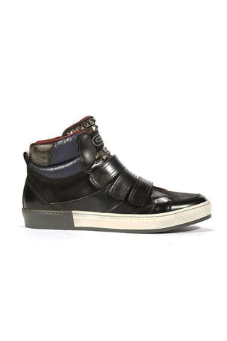Dico by Corvari Mens Dover Grigio Gray Zippered High-Top Sneakers (COR1015)