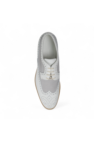 Dino Bigioni Alce Dollaro Bianco White Oxfords (DB1004)-AmbrogioShoes