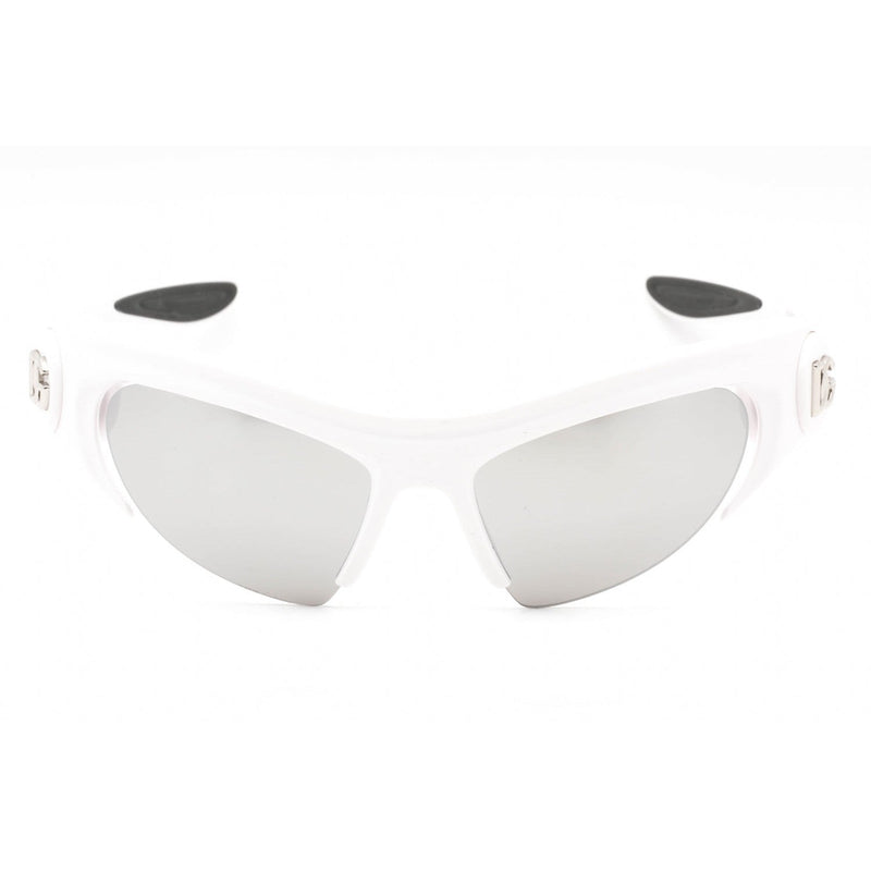 Dolce & Gabbana 0DG6192 Sunglasses White / Light Grey Mirror Silver Unisex Unisex-AmbrogioShoes