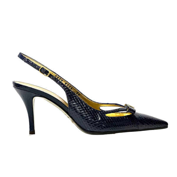 Dolce & Gabbana 3920 Women's Shoes Blue Python Skin Pump (DGW14)-AmbrogioShoes