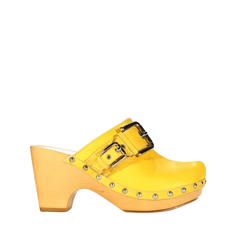 Dolce & Gabbana 4754 Women's Shoes Yellow Calf-Skin Leather High-Heel Sandals (DGW55)-AmbrogioShoes
