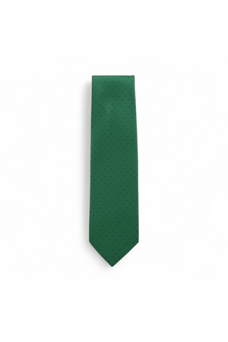 Dolce & Gabbana D&G Necktie Tie Green textured ground with black dots DGT63-AmbrogioShoes