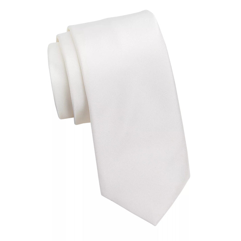 Dolce & Gabbana D&G Necktie Tie Solid White Color DGT55-AmbrogioShoes