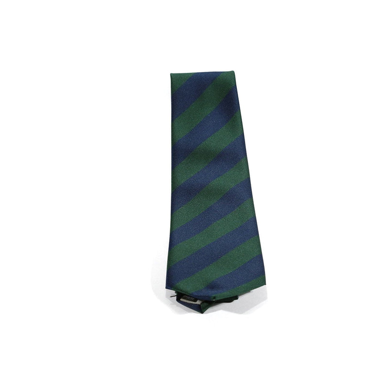 Dolce & Gabbana D&G Necktie Tie Textured Dark Green and Blue Striped (DGT130)-AmbrogioShoes